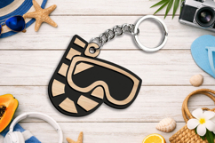 Laser SVG Summer Sea Snorkel Keychain Present Accessory Gift Product Image 2