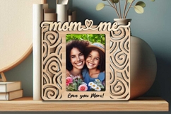 Mom Me SVG Abstract Design Photo Frame Laser Present Child Product Image 3