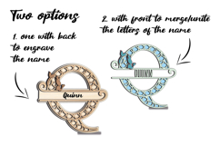 Ocean Letter Q Alphabet SVG Laser Mermaid Maritime Sea Decor Product Image 3