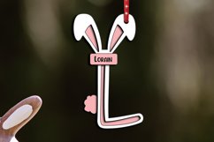 SVG Letter L Easter Laser Basket Tag Ornament Bunny Tail Product Image 3