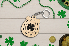 SVG Horse Shoe Keychain St. Patrick's Day Lucky Charm Gift Product Image 3