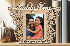 Butterfly SVG Daddy and Me Photo Frame Gift Laser Present Product Image 3
