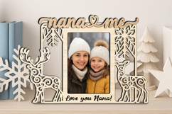 SVG Deer Nana and me Couple Christmas Photo Frame Gift Laser Product Image 3