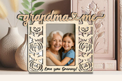 Halloween Grandma and Me SVG Photo Frame Laser Spooky Gift Product Image 4