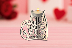 Love Candle Holder Laser SVG Valentine's Day Romantic Gift Product Image 3