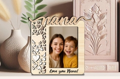Hearts SVG Nana Photo Frame Home Decor Laser Gift Present Product Image 3