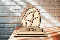 Family Gift Monogram Letter F Easter Globe Home Decor Laser Product Image 3