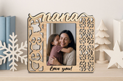 Penguin Christmas Nana SVG Photo Frame Appreciation Winter Product Image 3