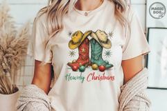Howdy Christmas Western Cowboy Boots|Country Christmas PNG Product Image 3