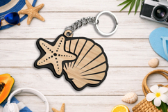 Seashell Starfish SVG Summer Keychain Gift Laser Accessory Product Image 2