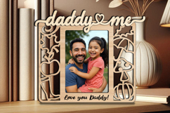 SVG Autumn Daddy and Me Photo Frame Kids Laser Gift Kid Fall Product Image 3
