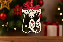 Onesie Baby Letter Q Laser Christmas SVG Ornament Alphabet Product Image 3