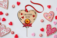 Valentine Day Lollipop SVG Laser Romantic Present Love Gift Product Image 3