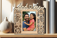 Seashell Dad Me SVG Frame Photo Kids Laser Nautical Ocean Product Image 3