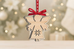 Holiday SVG Angel Christmas Ornament Laser Festivities Gift Product Image 3
