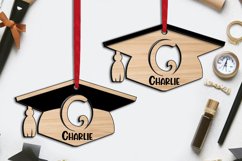 Graduation Laser Letter C Ornament SVG Hat School Academy Product Image 3