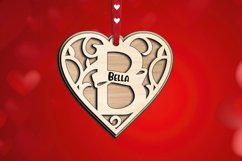 Valentine&#039;s Day Laser Cut Letter B Gift Love Romantic SVG Product Image 3