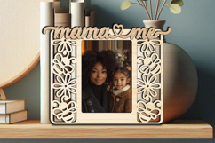 SVG Mama and Me Frame Photo Picture Love Bee Wasp Kid Laser Product Image 3