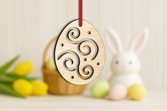 SVG Easter Laser Egg Swirl Wreath Ornament Holiday Present Product Image 3