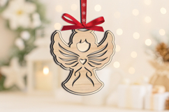 SVG Laser Angel Shape Christmas Holy Ornament Holiday Gift Product Image 3