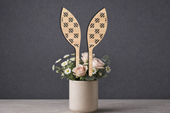Rattan Easter SVG Bunny Ear Planter Laser Rabbit Present Product Image 3
