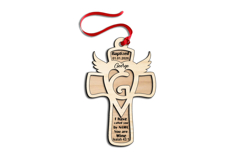 SVG Gift Letter G Laser Cross Ornament Monogram Baptism Holy Product Image 3