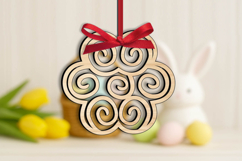 Holiday Pattern Easter Flower Ornament SVG Laser Present Product Image 3