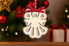 SVG Holy Angel Christmas Ornament Laser Festivities Present Product Image 3