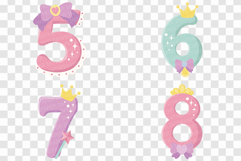 Cute Princess Font | Alphabet Letter Number Pink SVG EPS PNG Product Image 3