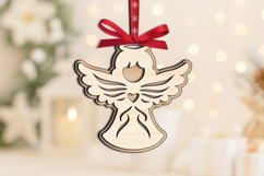 Angel Design Christmas SVG Laser Ornament Holiday Present Product Image 3