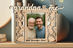 SVG Grandpa and Me Grandkid Frame Picture Autumn Fall Acorn Product Image 3