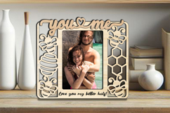 Bee Honey You and Me SVG Photo Frame Picture Love Summer Product Image 3