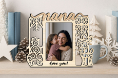 Snowman Deer Christmas Nana SVG Photo Frame Appreciation Pic Product Image 3