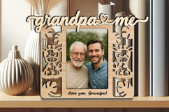 Safari Giraffe SVG Grandpa and Me Grandkid Frame Picture Kid Product Image 3