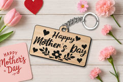 Happy Mother's Day SVG Present Laser Cut Keychain Gift Mom Product Image 3