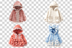 Girl's Winter Hoodie | watercolor clipart cute pastel hoodie Product Image 3