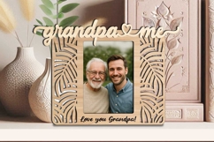SVG Leaves Jungle Grandpa and Me Frame Picture Laser Gift Product Image 3