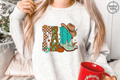 Cowboy Checkered Fall |Western Fall Cowboy Boots Hat Autumn Product Image 3