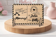 SVG Happy Mother's Day Post Card Present Laser Hanging Heart Product Image 3