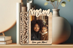 Flower SVG Mom Photo Frame Picture Gift Laser Home Present Product Image 3