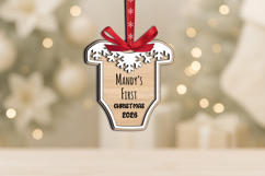 SVG Baby Suit My First Christmas Ornament Laser Newborn Gift Product Image 3