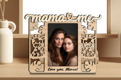 Safari SVG Mama and Me Photo Frame Laser Child Gift Giraffe Product Image 3