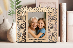 Butterfly Grandma Granddaughter SVG Photo Frame Pic Laser Product Image 3