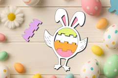 Lego Style Chicken Easter Puzzle SVG Kid Egg Game Child Gift Product Image 3
