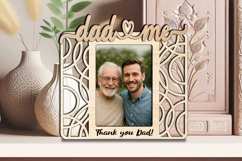 SVG Circle Design Dad and Me Abstract Photo Frame Laser Gift Product Image 3