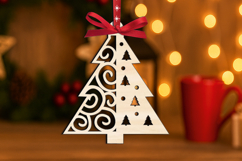 Laser Christmas Tree Ornament SVG Home Decor Holiday Present Product Image 3