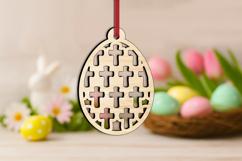 SVG Laser Easter Egg Holy Crosses Ornament Present Gift Product Image 3