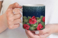 Christmas Mug Sublimation | Poinsettia Mug Wrap 11 &amp; 15 oz Product Image 3
