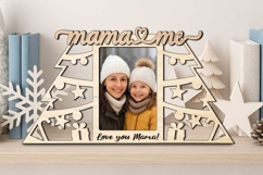 Christmas Mama and Me SVG Winter Photo Frame Laser Present Product Image 3