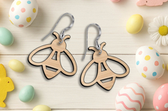 SVG Laser Flying Bee Easter Earring Gift Accessory Wasp Home Product Image 3